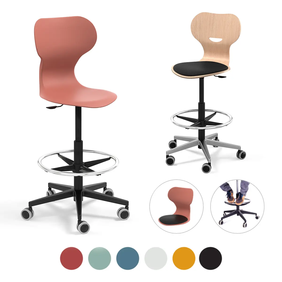 Counterstuhl Höhenverstellbar für Büro, Schule und anderen Bildungseinrichtungen