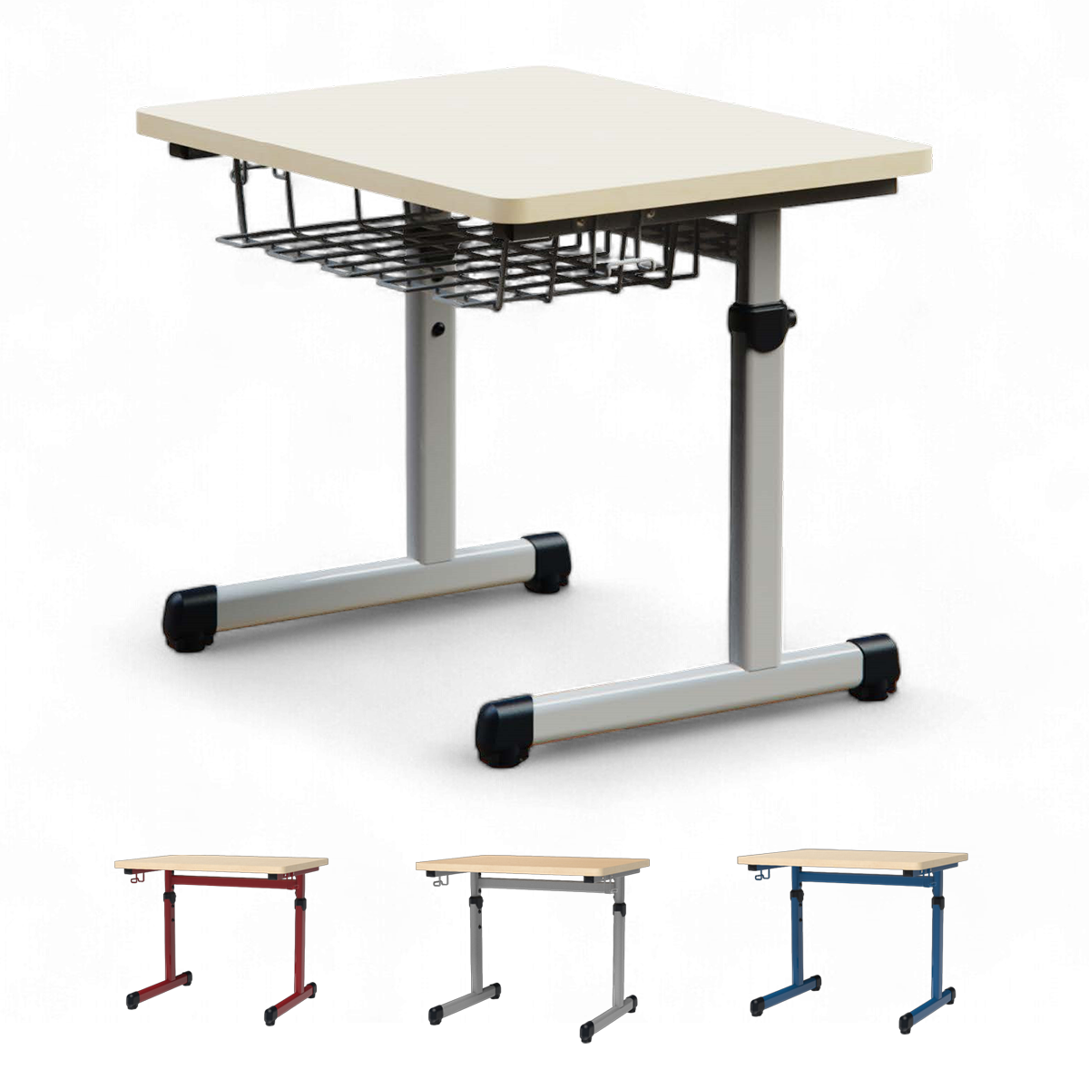 Höhenverstellbarer Schülertisch für eine Person
