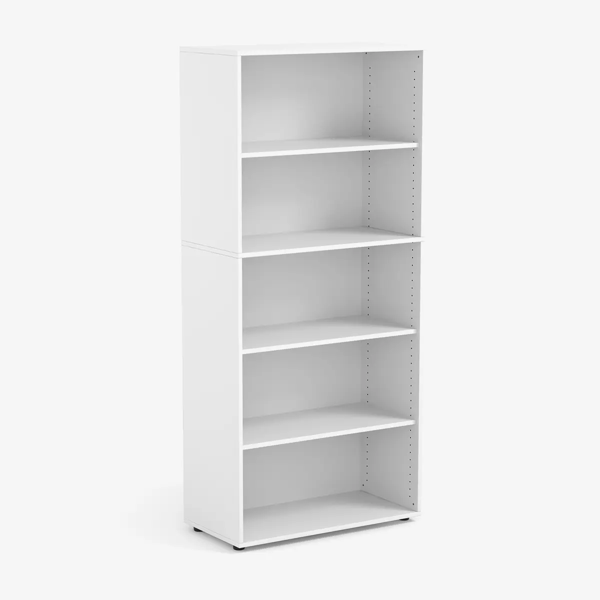 Holzregal in weiß - 200 cm hoch - Raumtrenner Materialregal