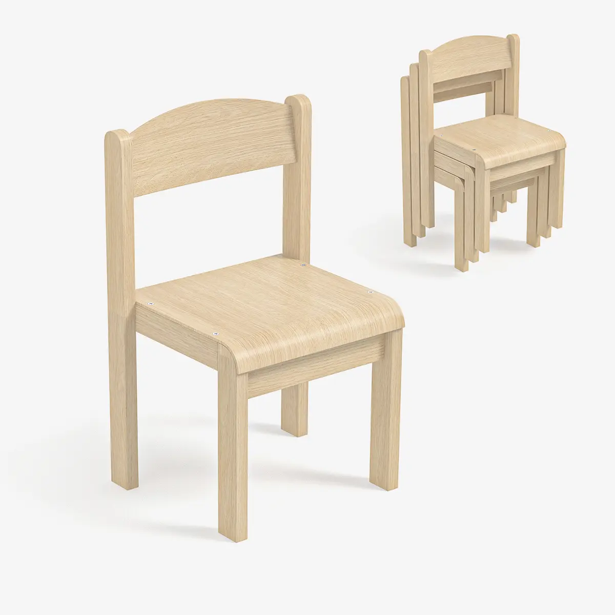 Kinderstuhl aus Buchenholz stapelbar