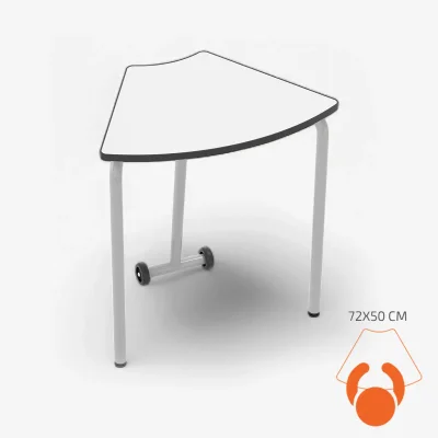 Klappbarer Schultisch Höhenverstellbar in 3 Stufen - Trapezform