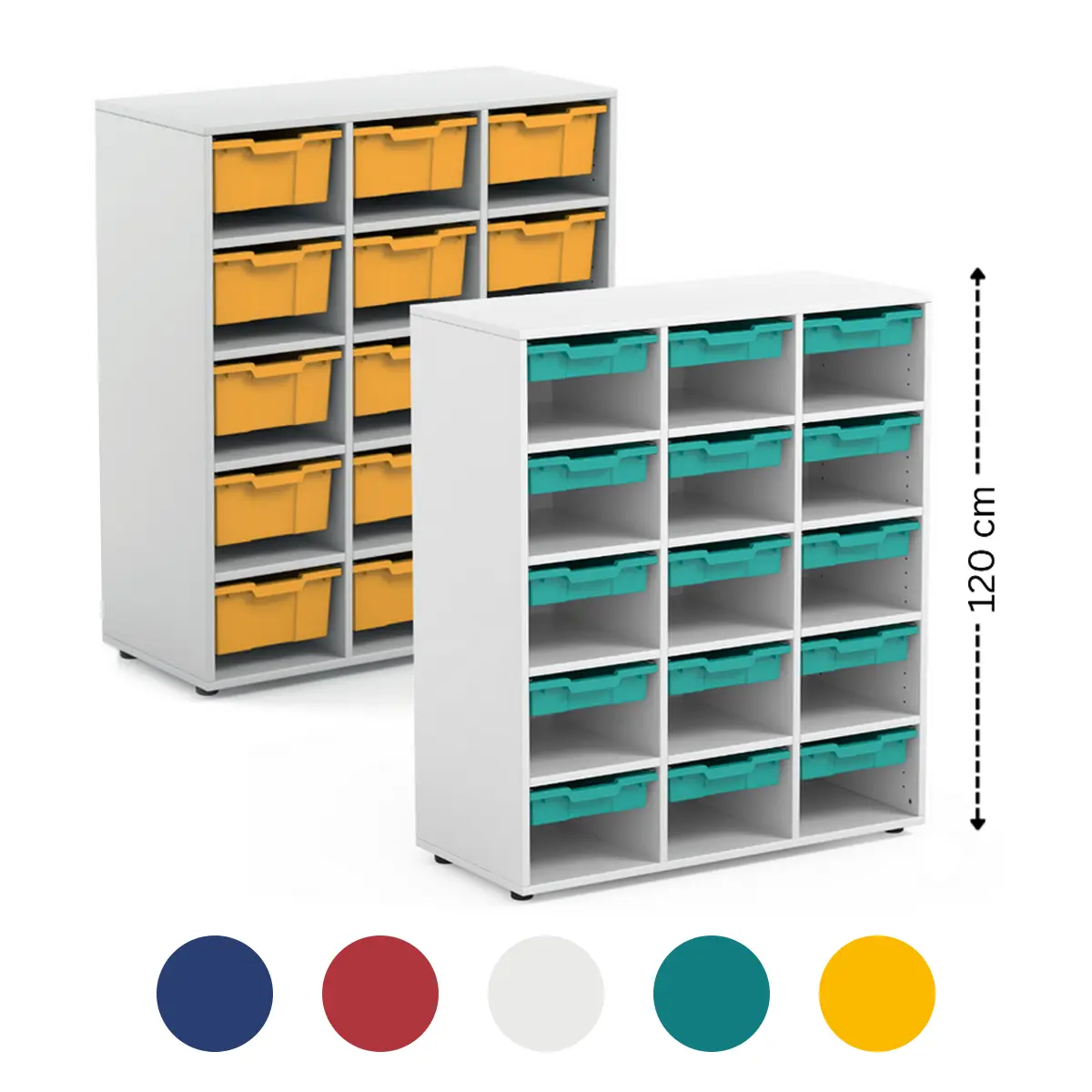 Materialcontainer mit 15 Schüben - Boxen