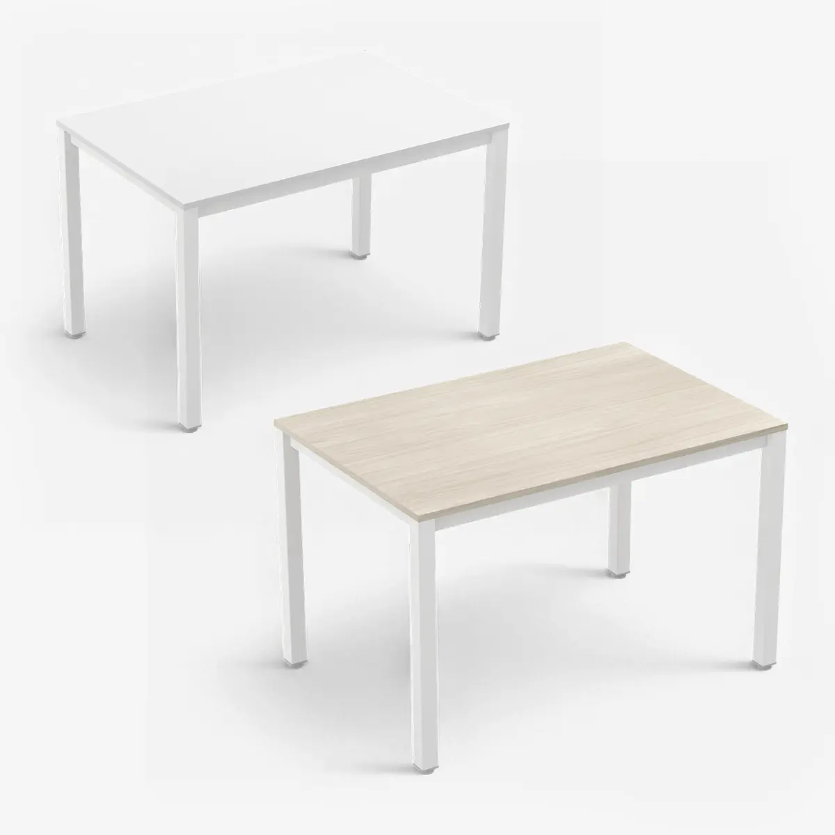 Mehrzwecktisch für Schule und Büro in weiß oder Buche-Platte