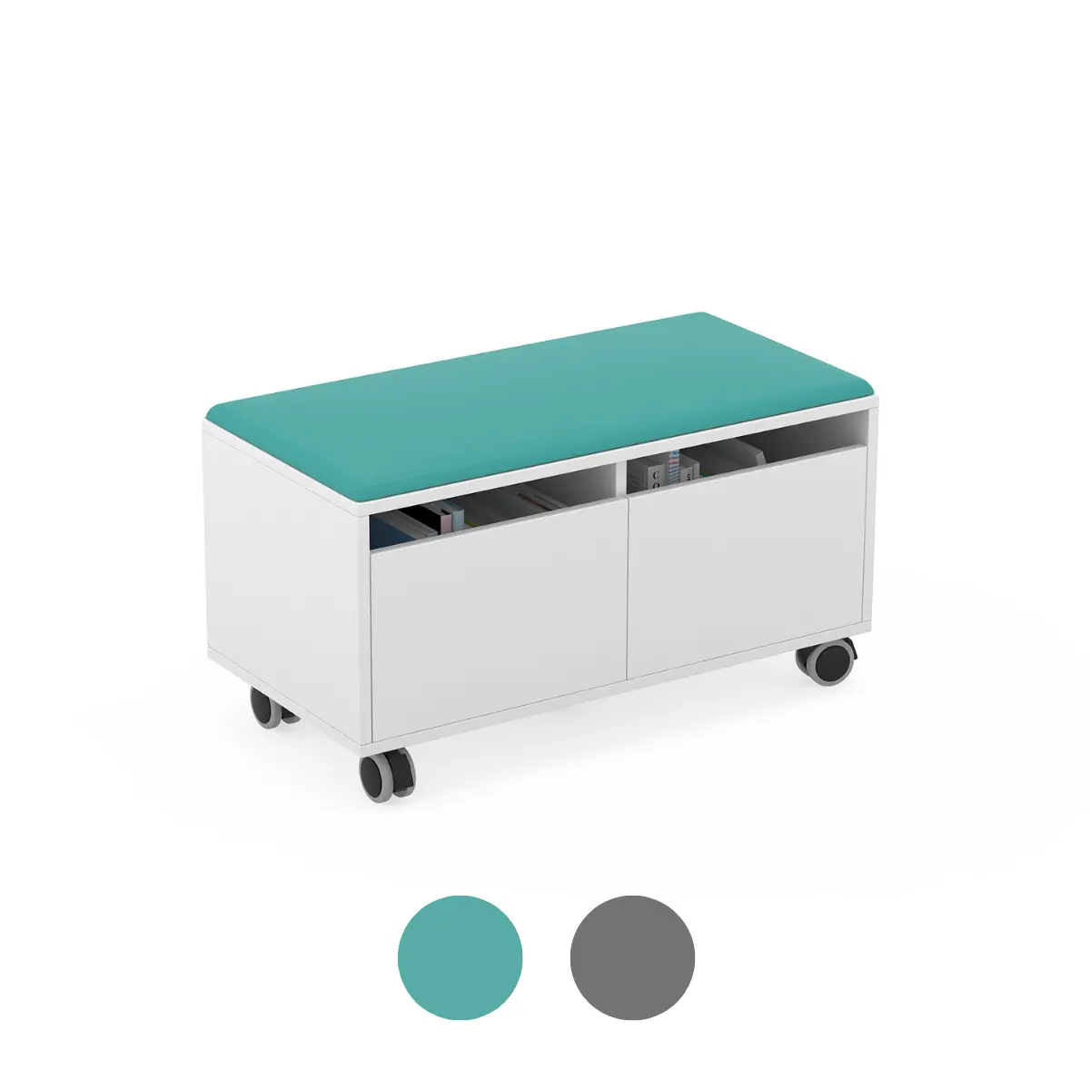 Mobile Sitzbank mit Stauraum in 2 Farben