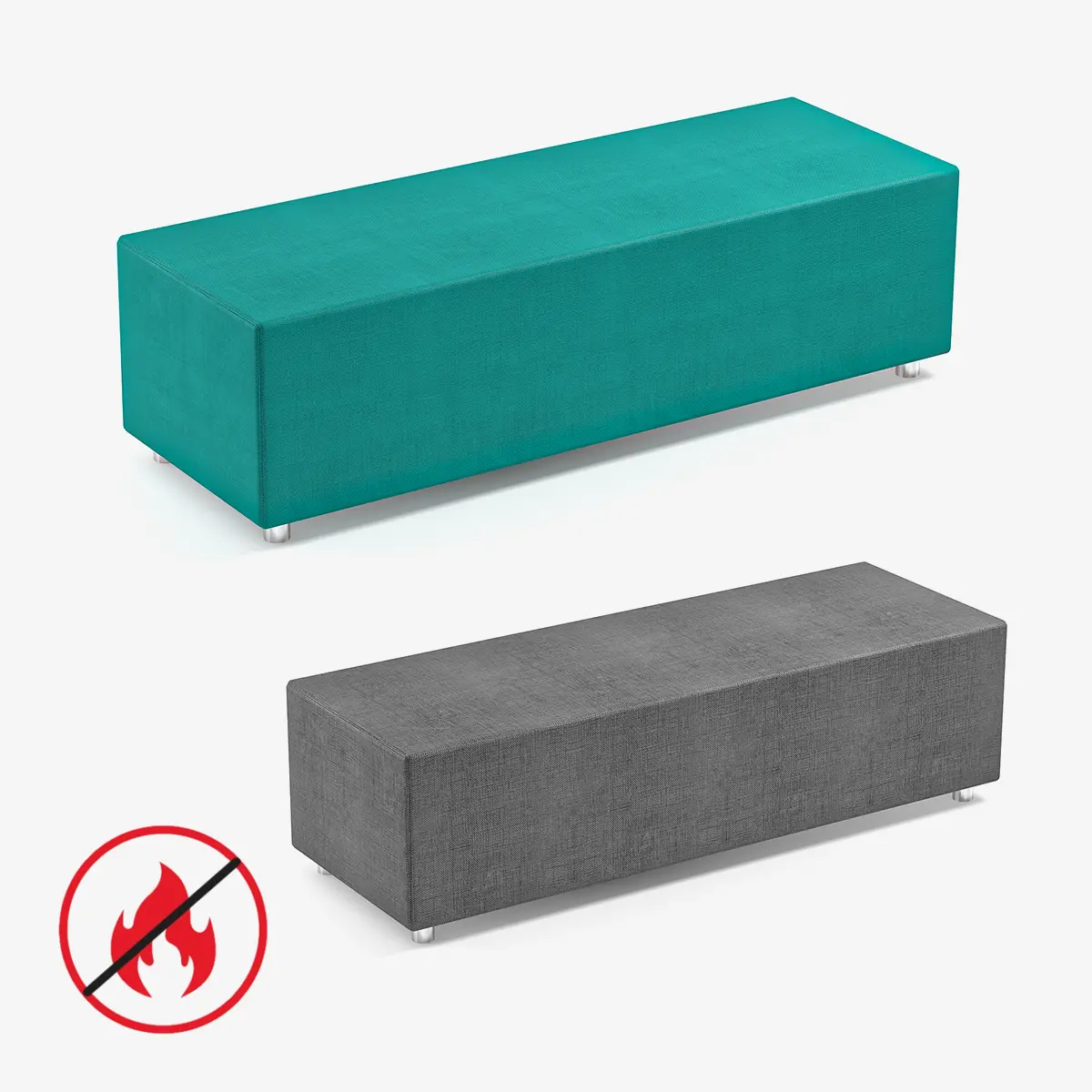 Modulares Sofa-Sitzelement in 2 Farben für Schule und Büro