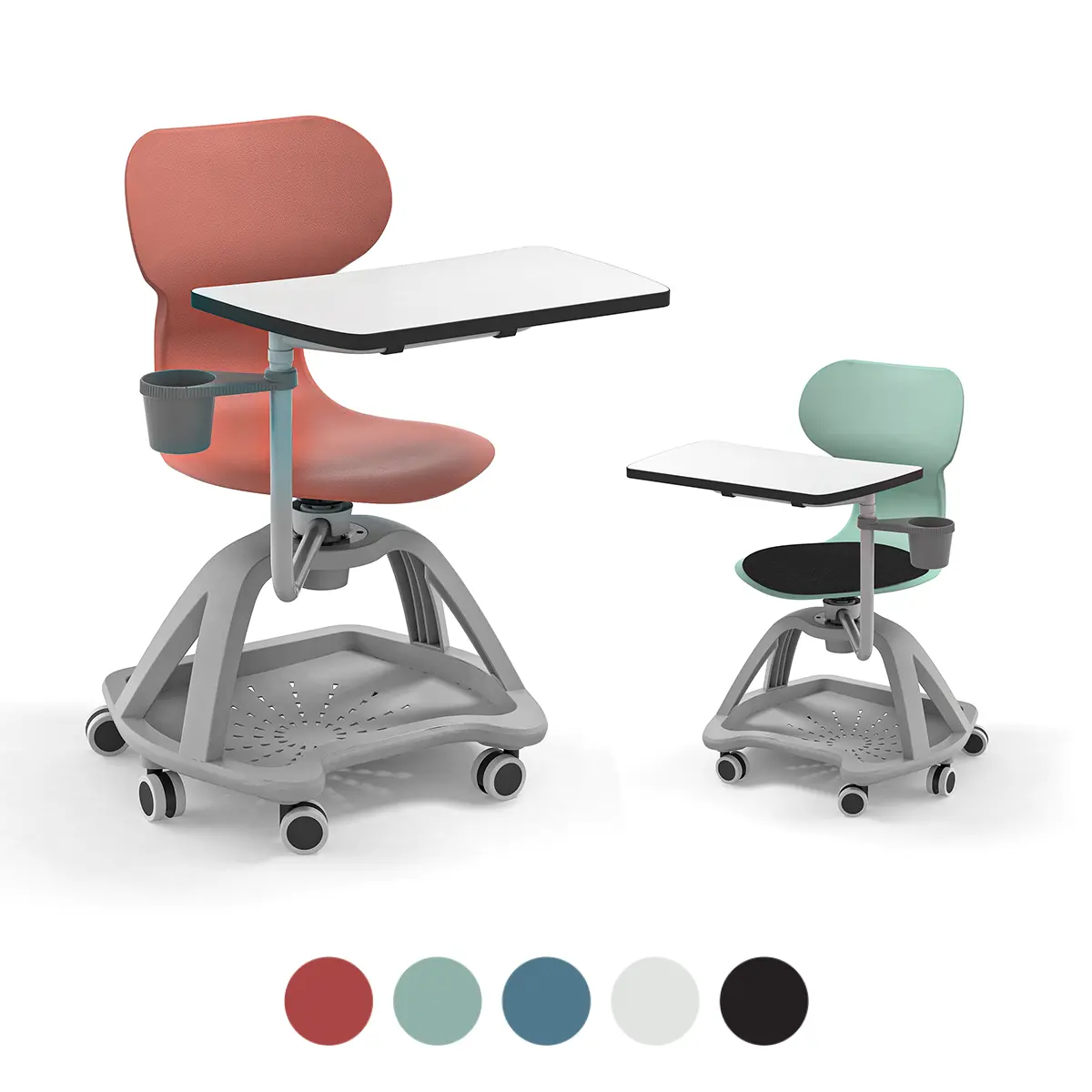 Schülerstuhl mit schwenkbaren Tisch