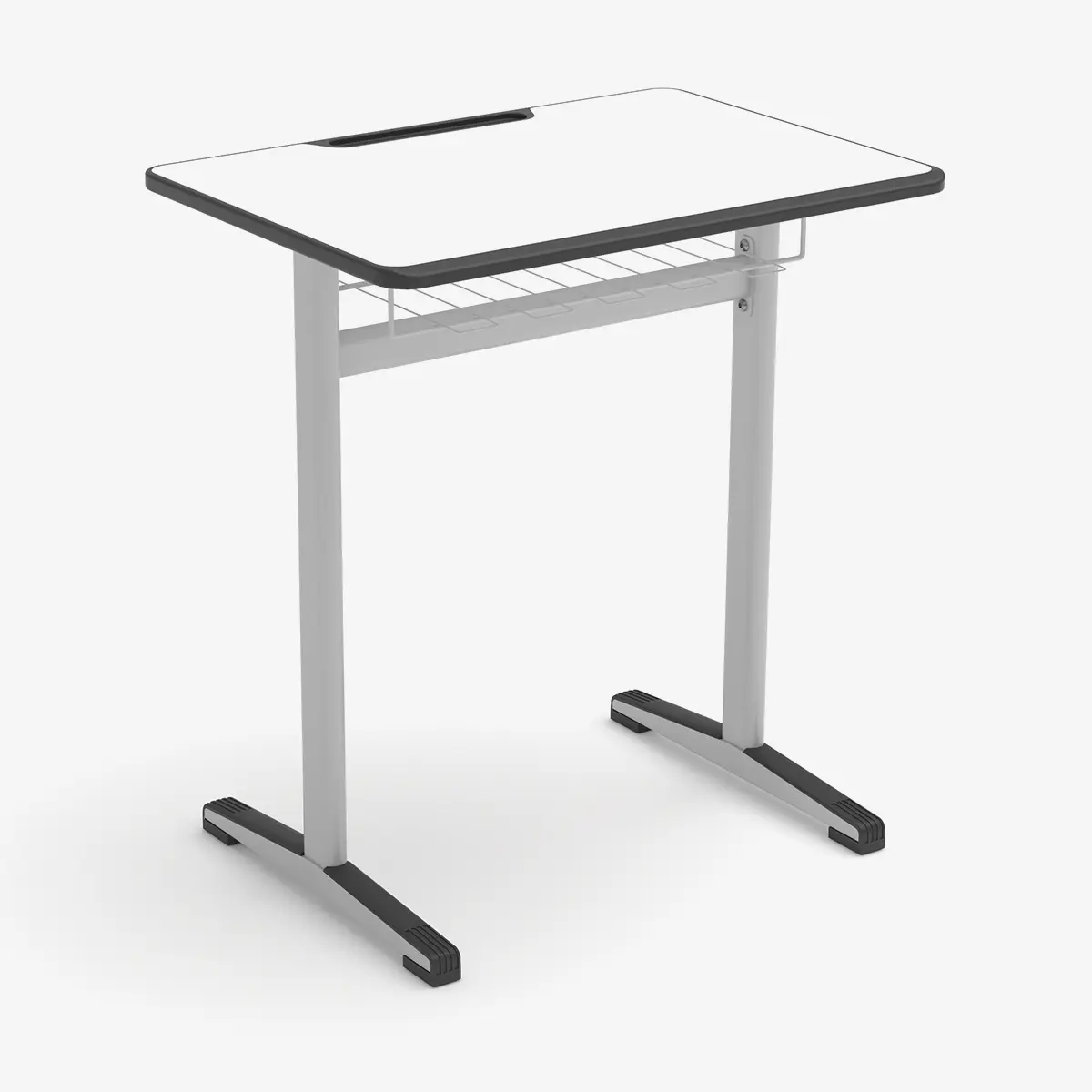 Schülertisch mit weißer Platte für eine Person