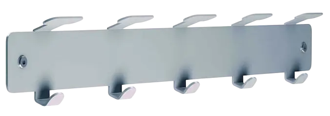 Schulgarderobe aus Metall mit 5 Doppelhaken