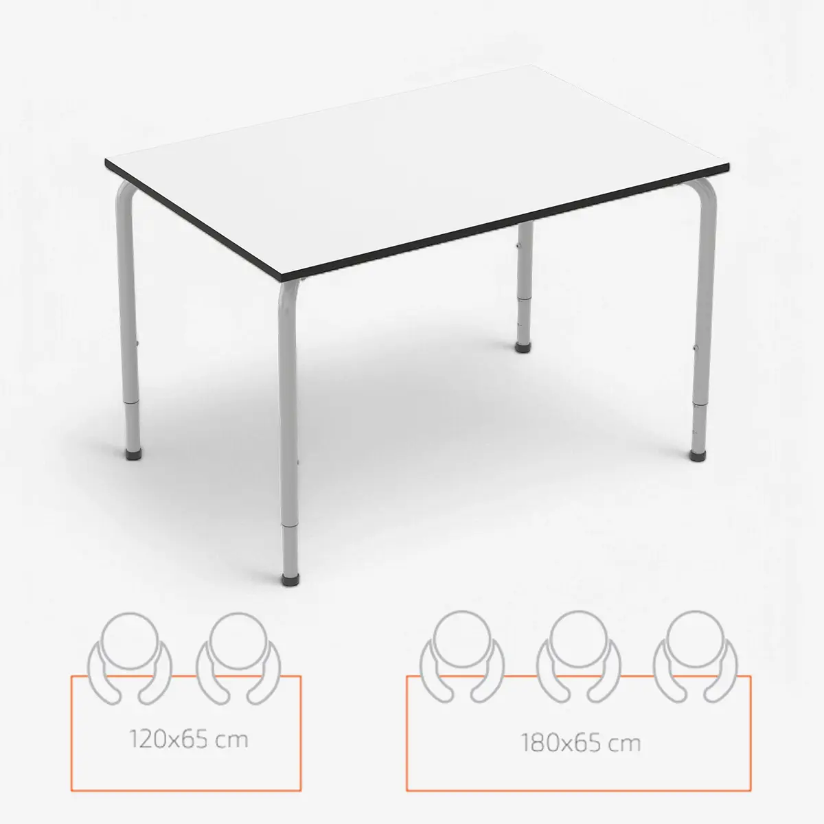 Schultisch - höhenverstellbar 7-fach verstellbar