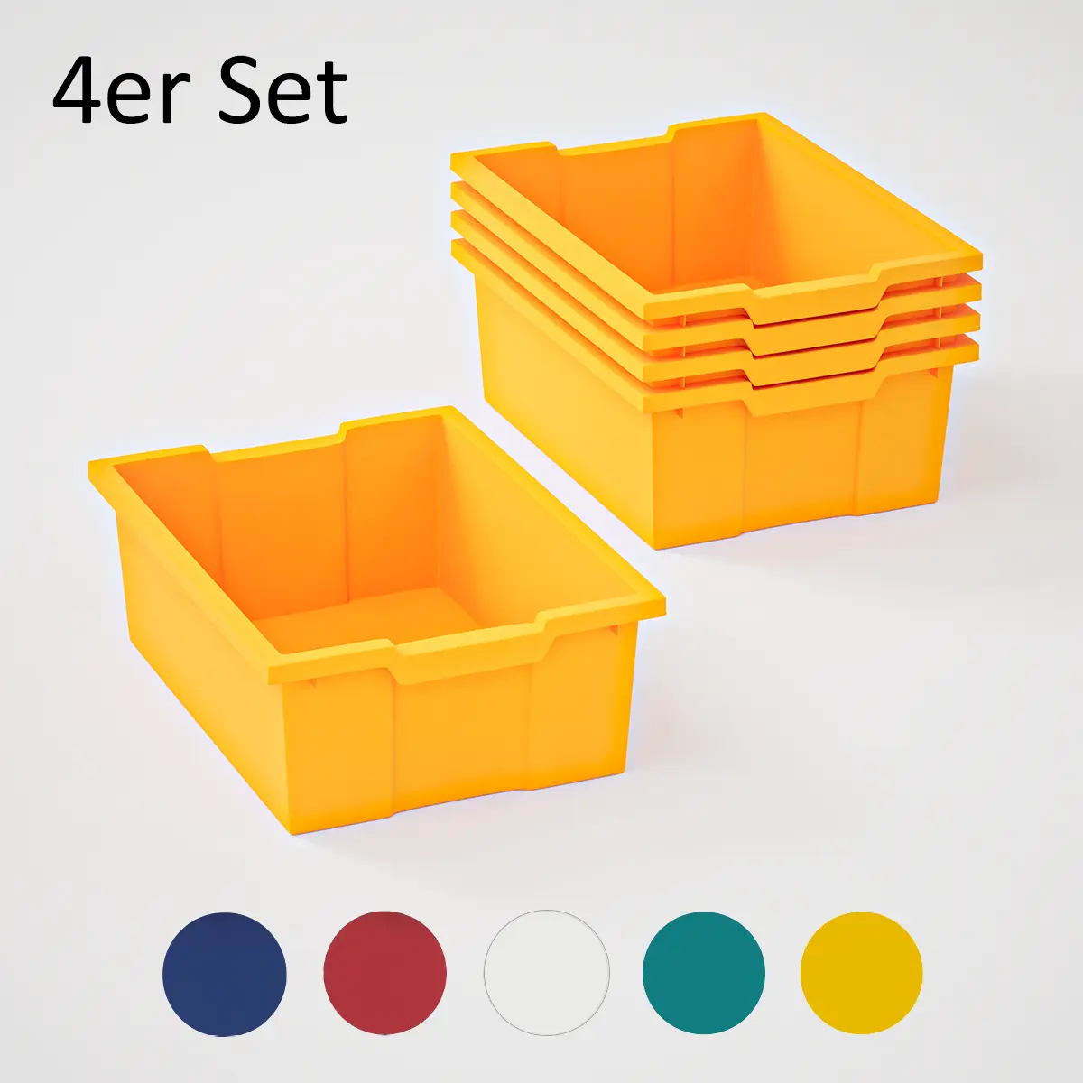 Stapelbare Kunststoffbox 4er Set