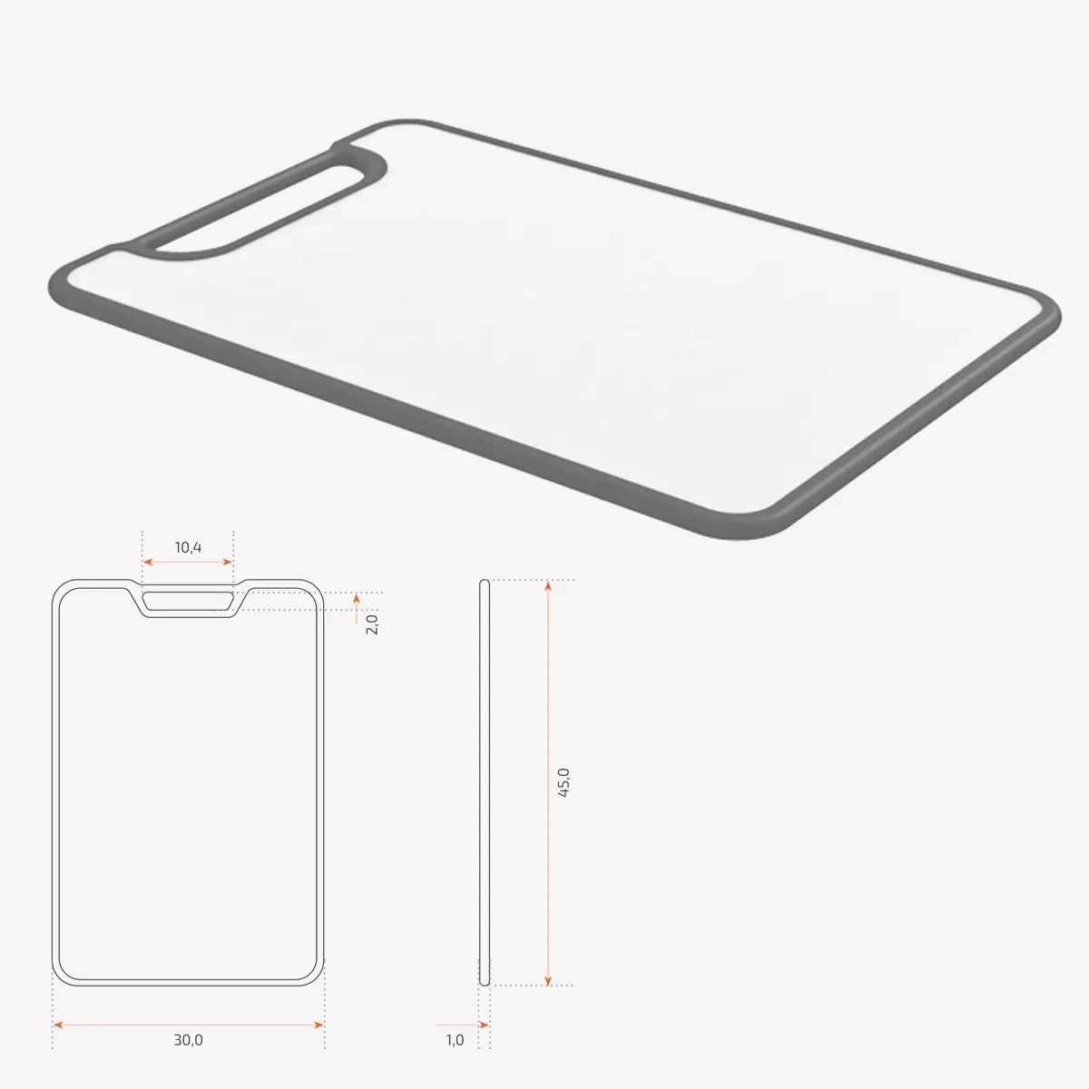 Tragbares Whiteboard 30 x 45 cm beidseitig beschreibbar