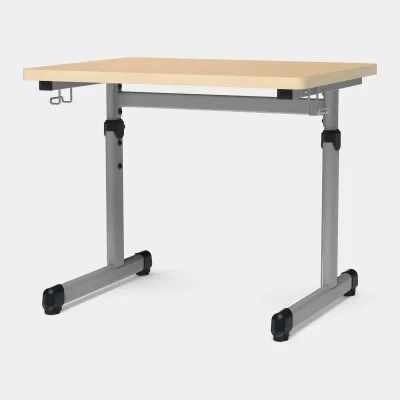 Höhenverstellbarer Schülertisch in Buche – Einzeltisch 70 × 55 cm