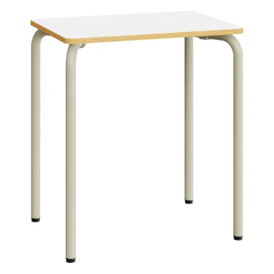 Rechteckiger Schülertisch mit Metallgestell – 68 × 50 cm