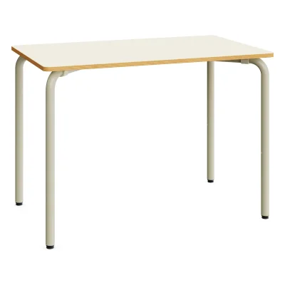 Rechteckiger Schultisch mit Rundrohrgestell – 120 × 65 oder 180 × 65 cm
